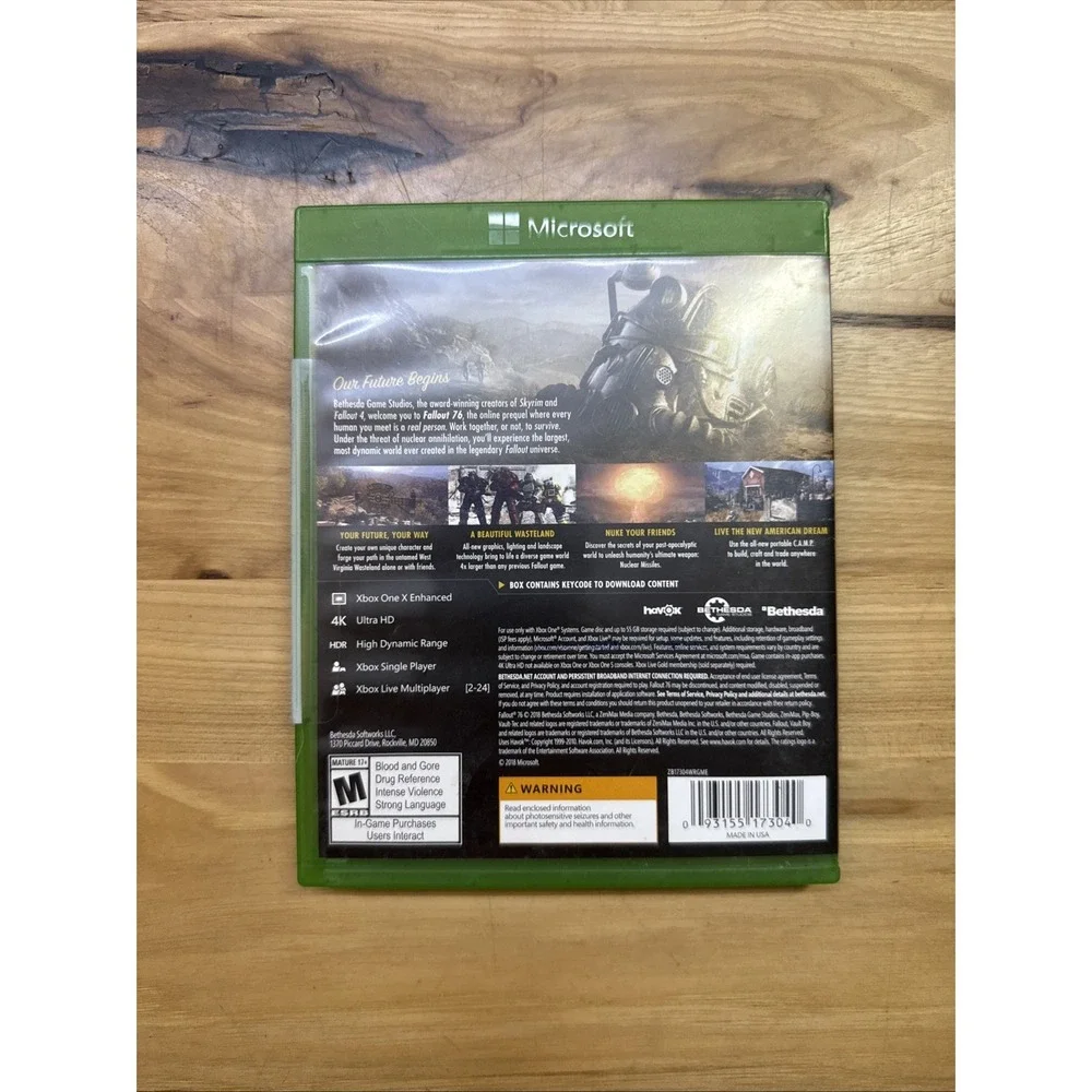 Fallout 76 - Standard Edition (Microsoft Xbox One, 2018)